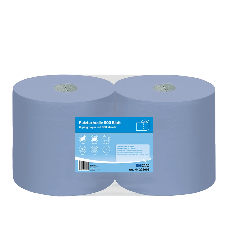 Putztuchrolle blau 800 Blatt